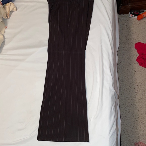 Maxime Marlene Fit brown pinstripe slacks - Picture 2 of 5